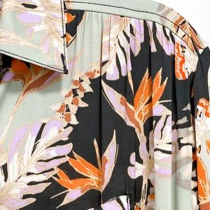 Free People Tropical Button Down Top